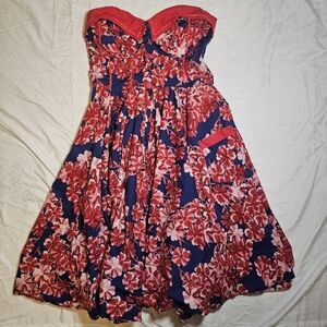 Retro 50s Pinup Style Floral Dress